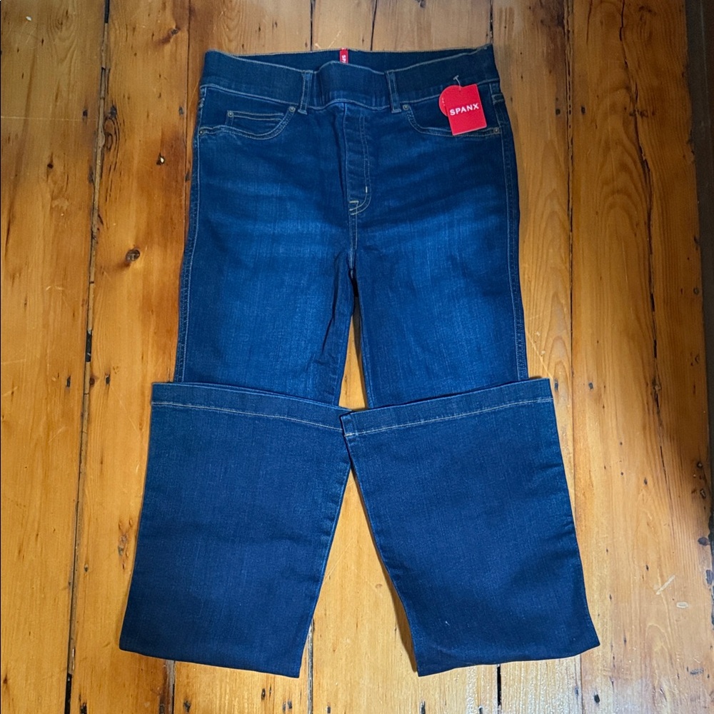 SPANX Dark Blue Flare & Wide Leg Jeans